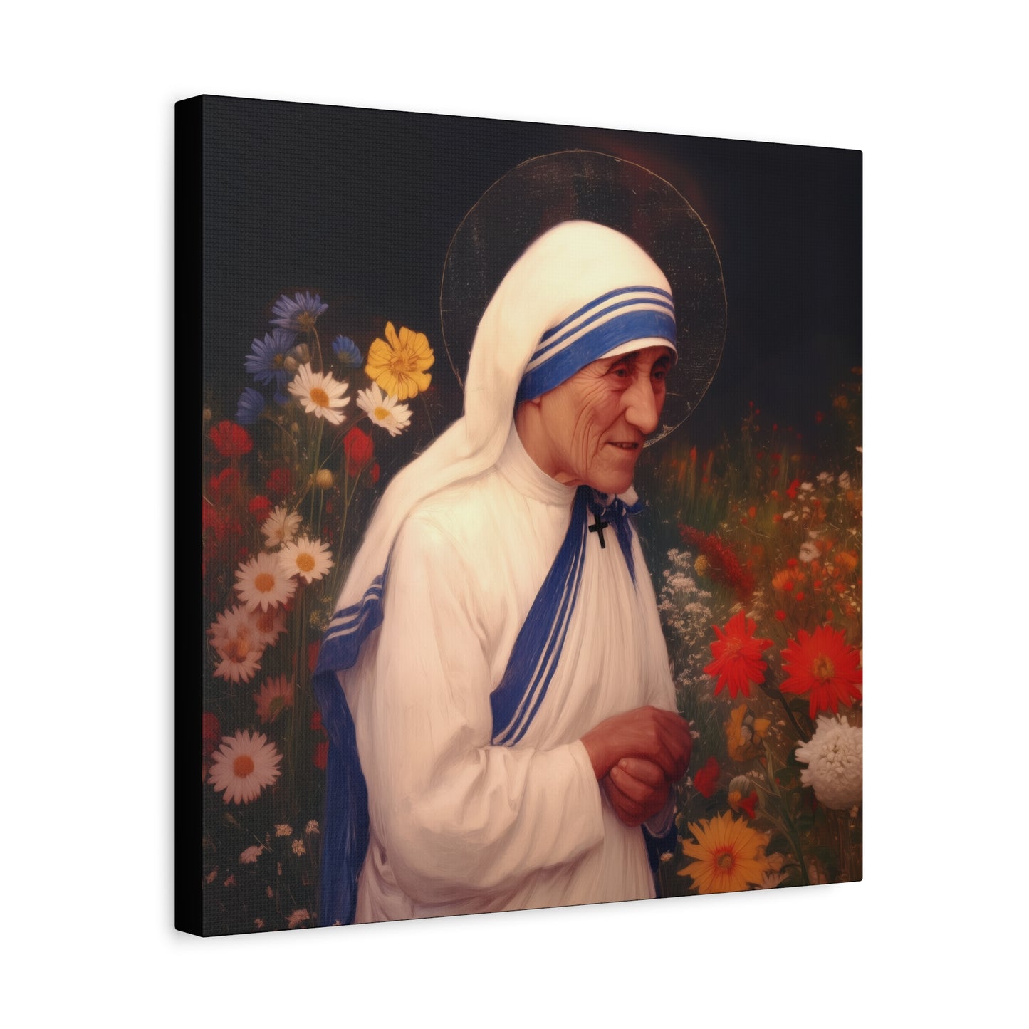 Saint Teresa of Calcutta -  Museum Wrapped Canvas - Sanctified Souls Print - Religious Art for your Home - Catholic Patron Saint Art