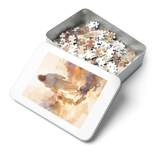 Jesus Guiding a Child in Faith - Christ and Child - Puzzle and Keepsake Tin - Religious (30, 110, 252, 500,1000) - Religious Puzzle