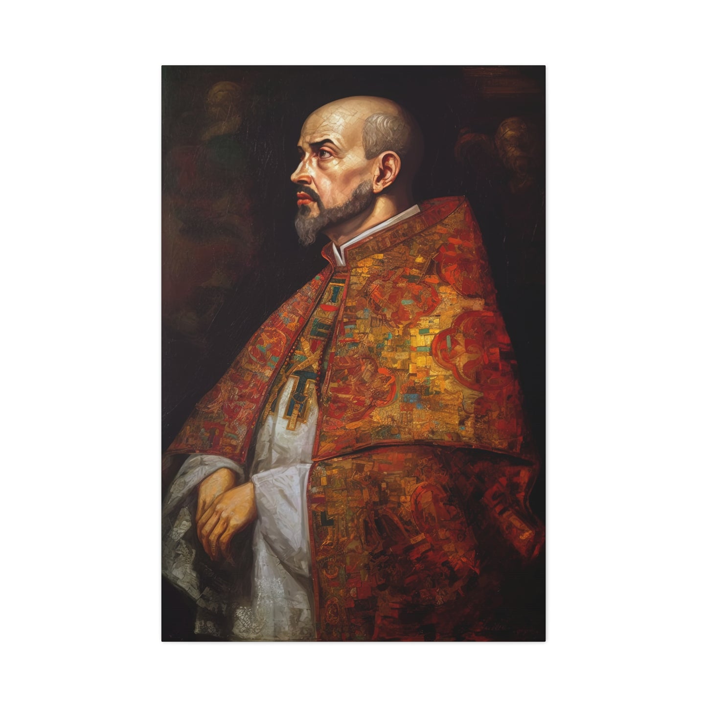 Saint Ignatius of Loyola Canvas Print - Multiple Sizes - Catholic Home art - Museum Wrapped Canvas - Sanctified Souls Print