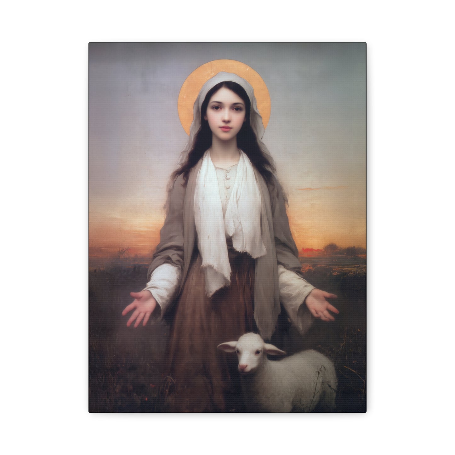 Saint Germaine Cousin - Gallery Wrapped Canvas - Print - Religious Art for your Home - Catholic Art