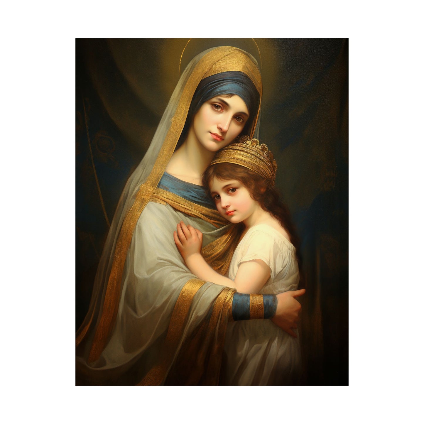Saint Anne mother to Mary the Blessed Virgin - Sanctified Souls Print - Multiple Sizes - Premium Matte Vertical Posters