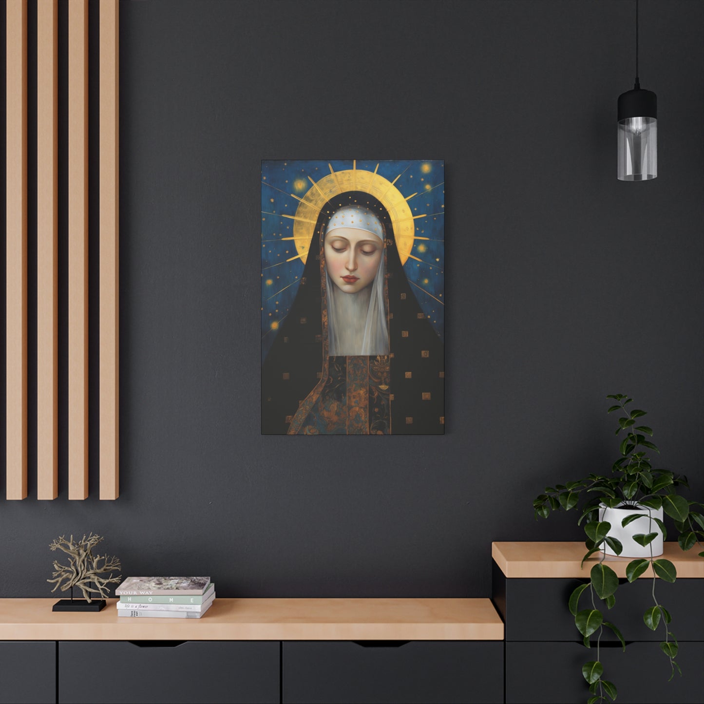 Saint Brigid of Sweden Canvas Print - Multiple Sizes - Catholic Home art - Museum Wrapped Canvas - Sanctified Souls Print
