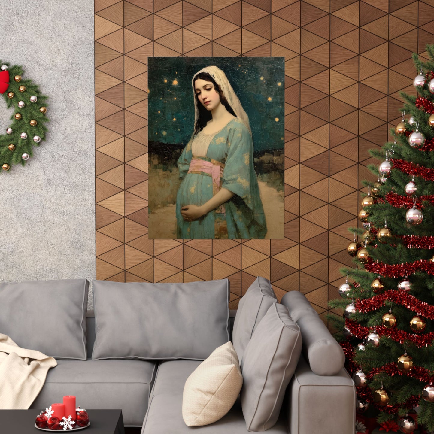 Our Lady of 'O' - Our Lady of Expectation - Mother Mary - Marian Art - Sanctified Souls Print - Multiple Sizes - Premium Vertical Posters