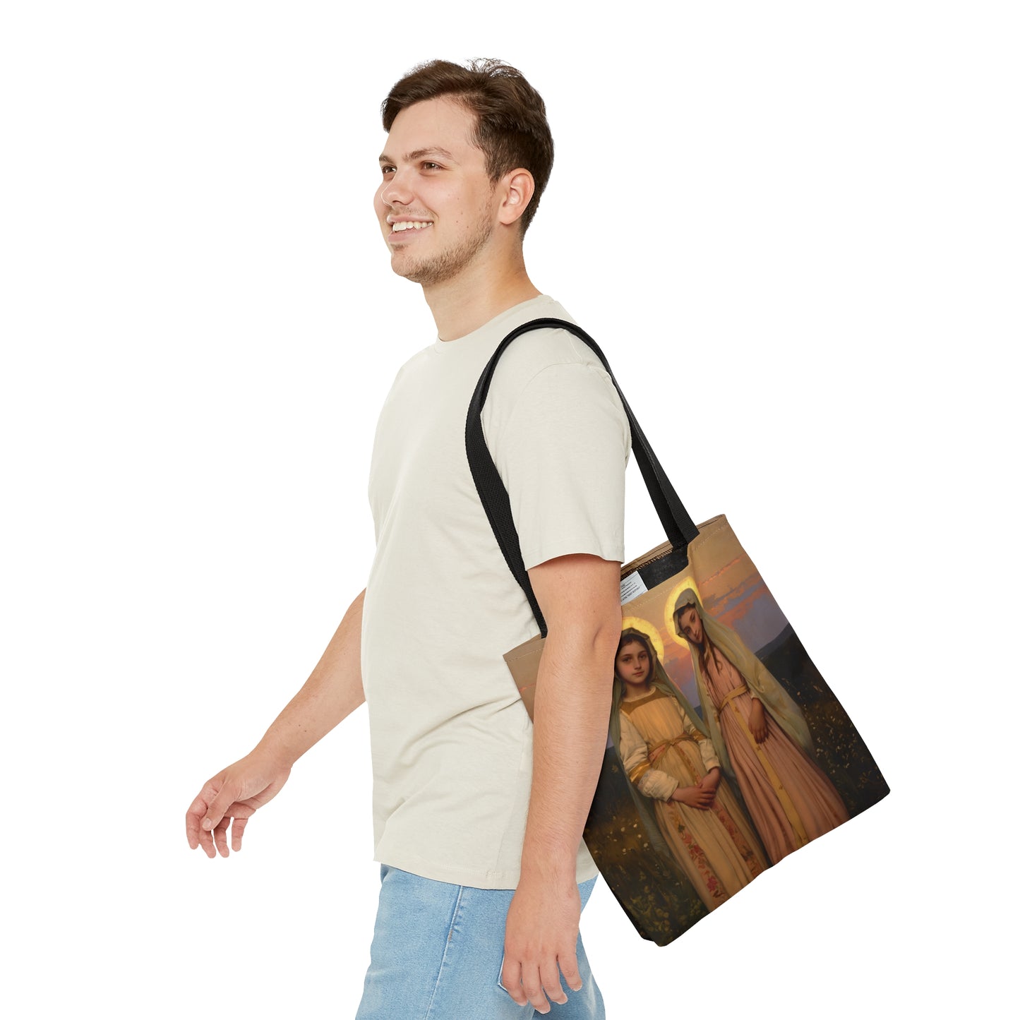 Saints Nunilo and Alodia Tote Bag - Large Medium Small Faith Art Bag - Catholic Faith Purse - Religious - Reusable - Prayer Bag
