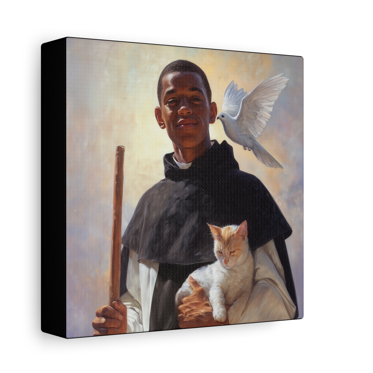 Saint Martin de Porres - Gallery Wrapped Canvas - Print - Religious Art for your Home - Catholic Art