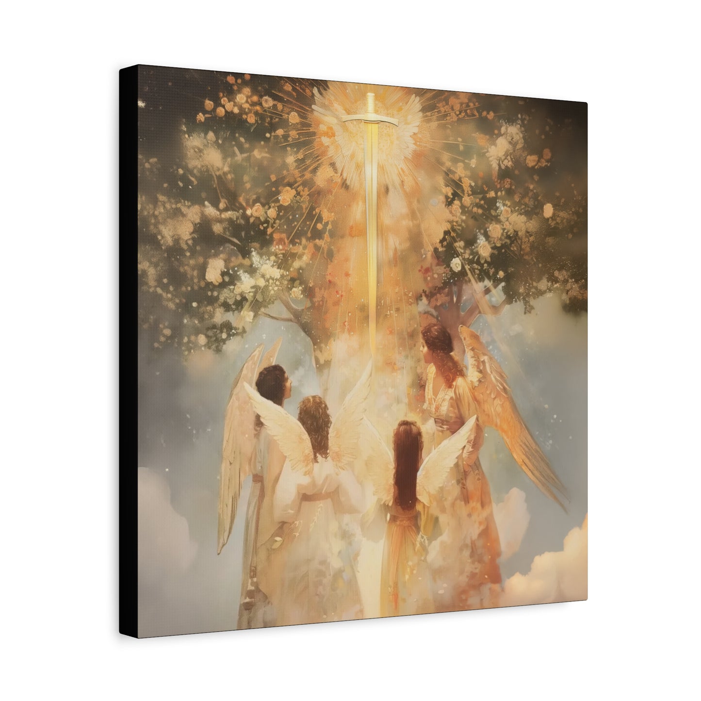 The Watchers of the First Dawn - Guardians of Eden - Gallery Wrapped Canvas - Print - Religious Art for your Home - Catholic Art