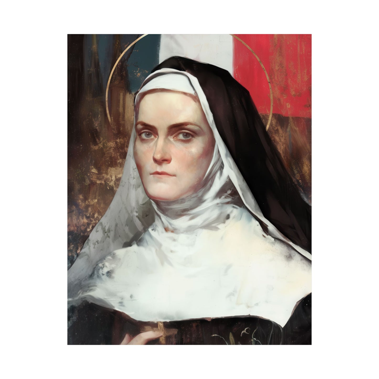 Saint Jeanne-Antide Thouret - Sanctified Souls Print - Multiple Sizes - Premium Posters - Catholic Art - Christian Home Decor Artwork