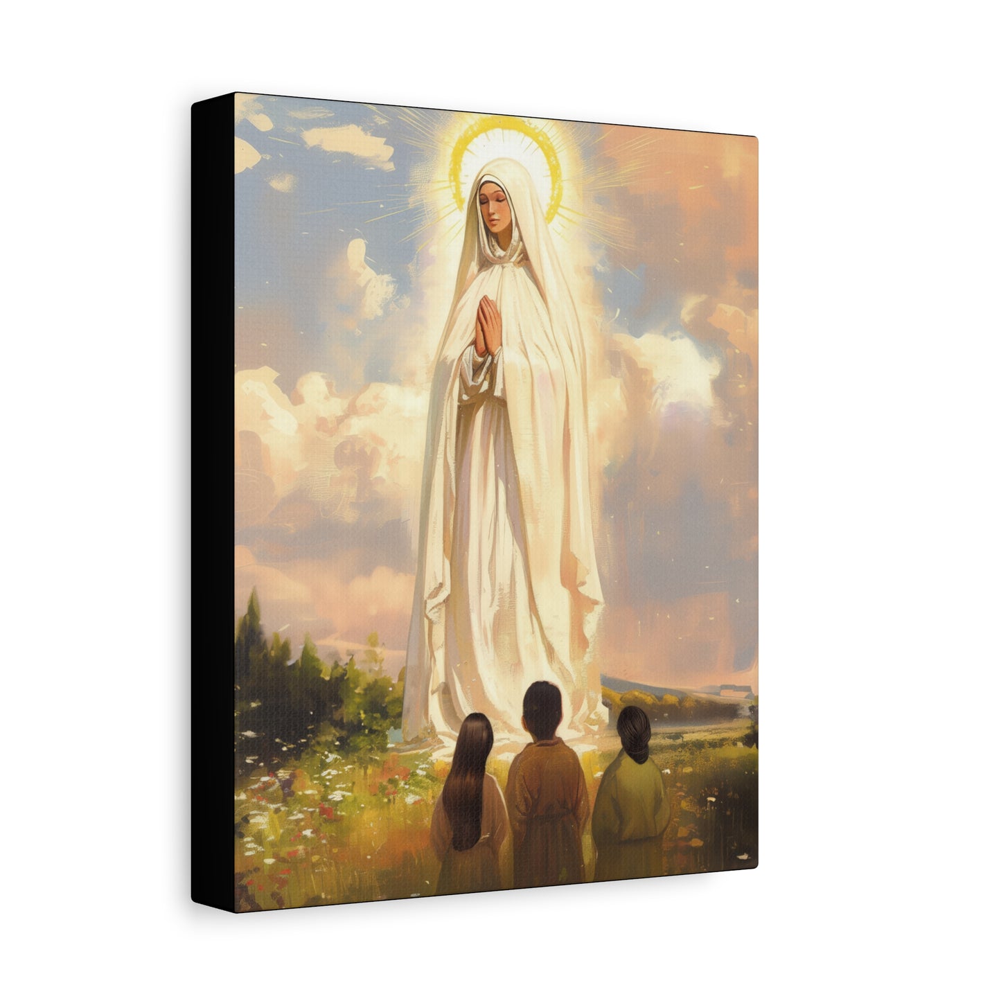 Our Lady of Fátima - Gallery Wrapped Canvas - Print - Religious Art for your Home - Catholic art print - prayer room art