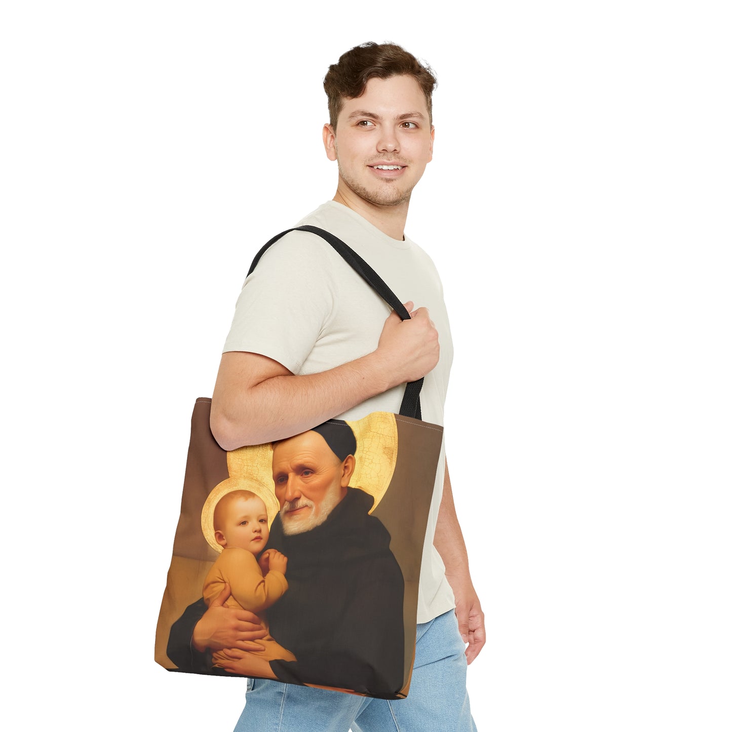 Saint Bernardino Realino Tote Bag - Large Medium Small Faith Art Bag - Catholic Faith Purse - Religious Carry All Reusable Tote Bag