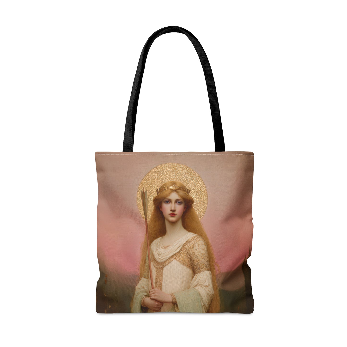 Saint Ursula - Tote Bag - Large Medium Small Faith Art Bag - Bible Study Faith Purse - Double Sided Prayer Tote