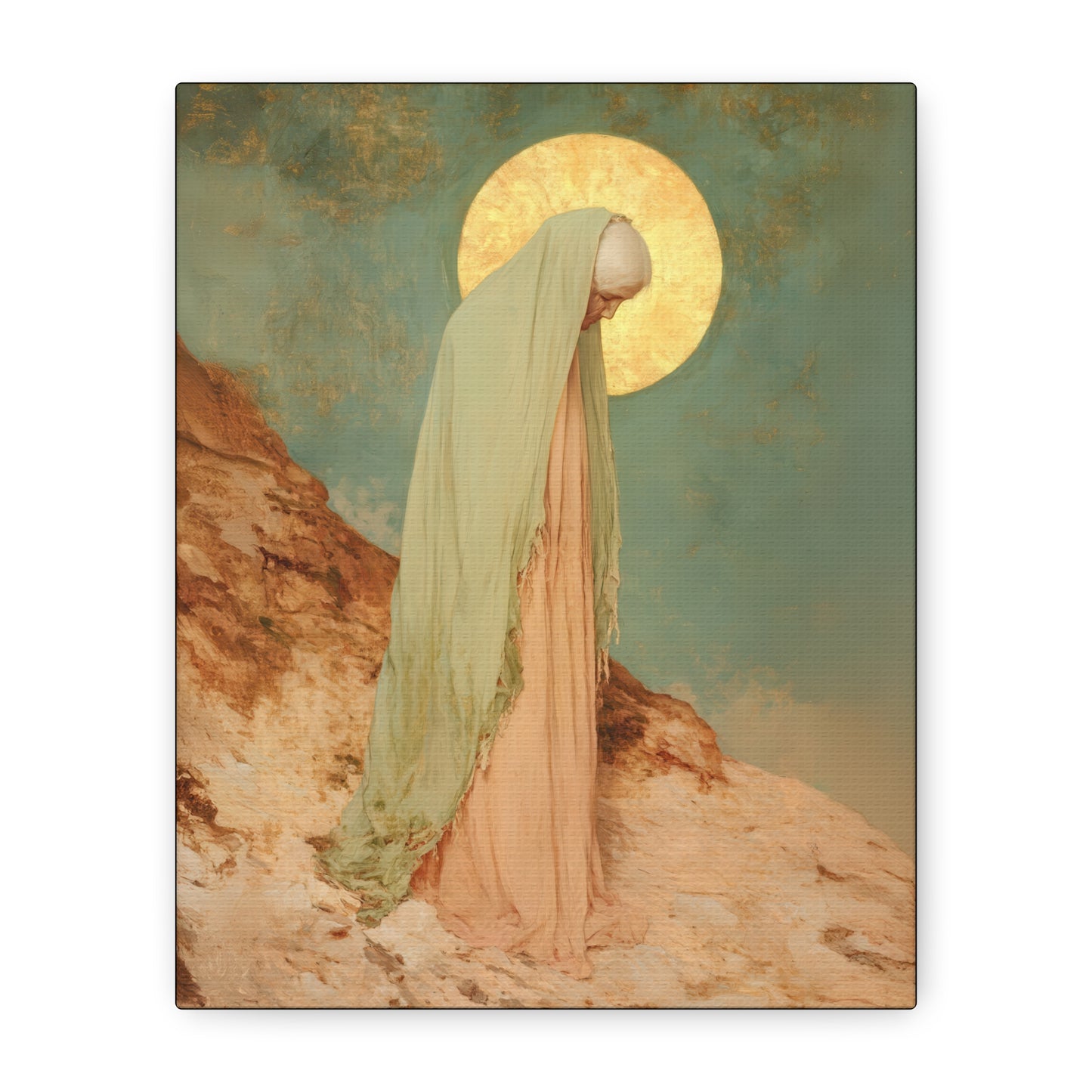 Saint Melania the Elder - Desert Mother - Gallery Wrapped Canvas - Print - Religious Art for your Home - Catholic Art Print