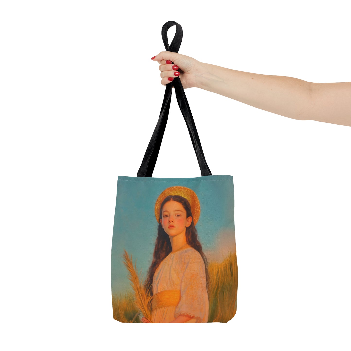 Saint Faith - Tote Bag - Large Medium Small Faith Art Bag - Bible Study Faith Purse - Double Sided Prayer Tote - Catholic Saint