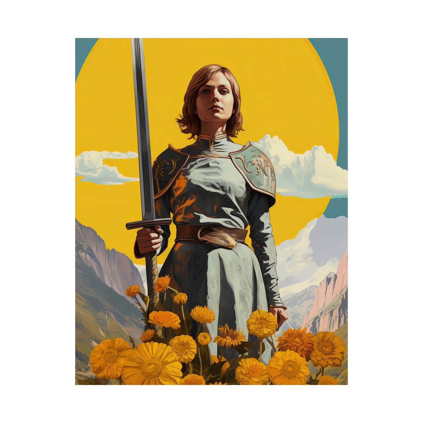 Saint Joan of Arc Print - Sanctified Souls Print - Multiple Sizes - Premium Matte Vertical Posters