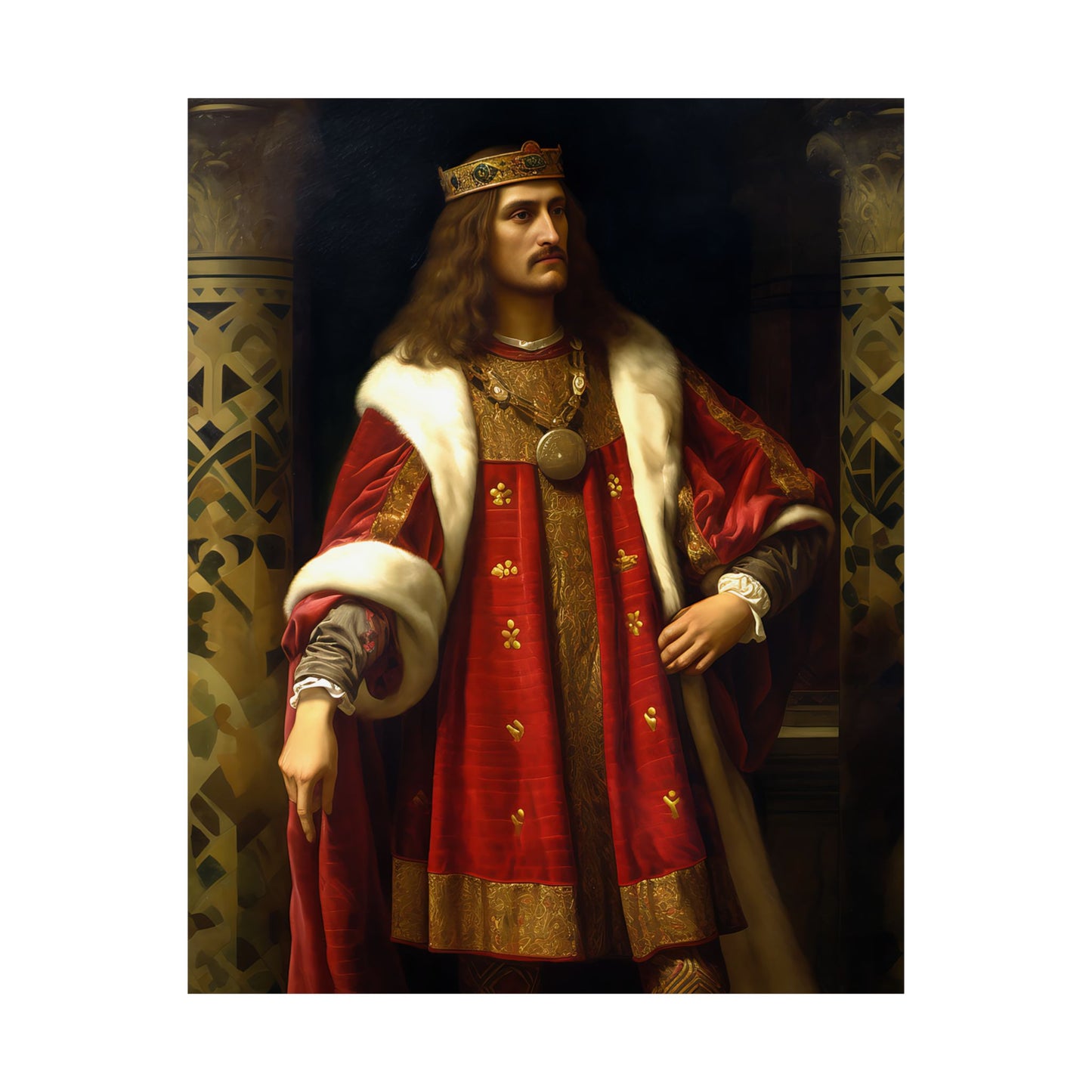 Saint Stephan the Great Print - Sanctified Souls Print - Multiple Sizes - Premium Matte Vertical Posters