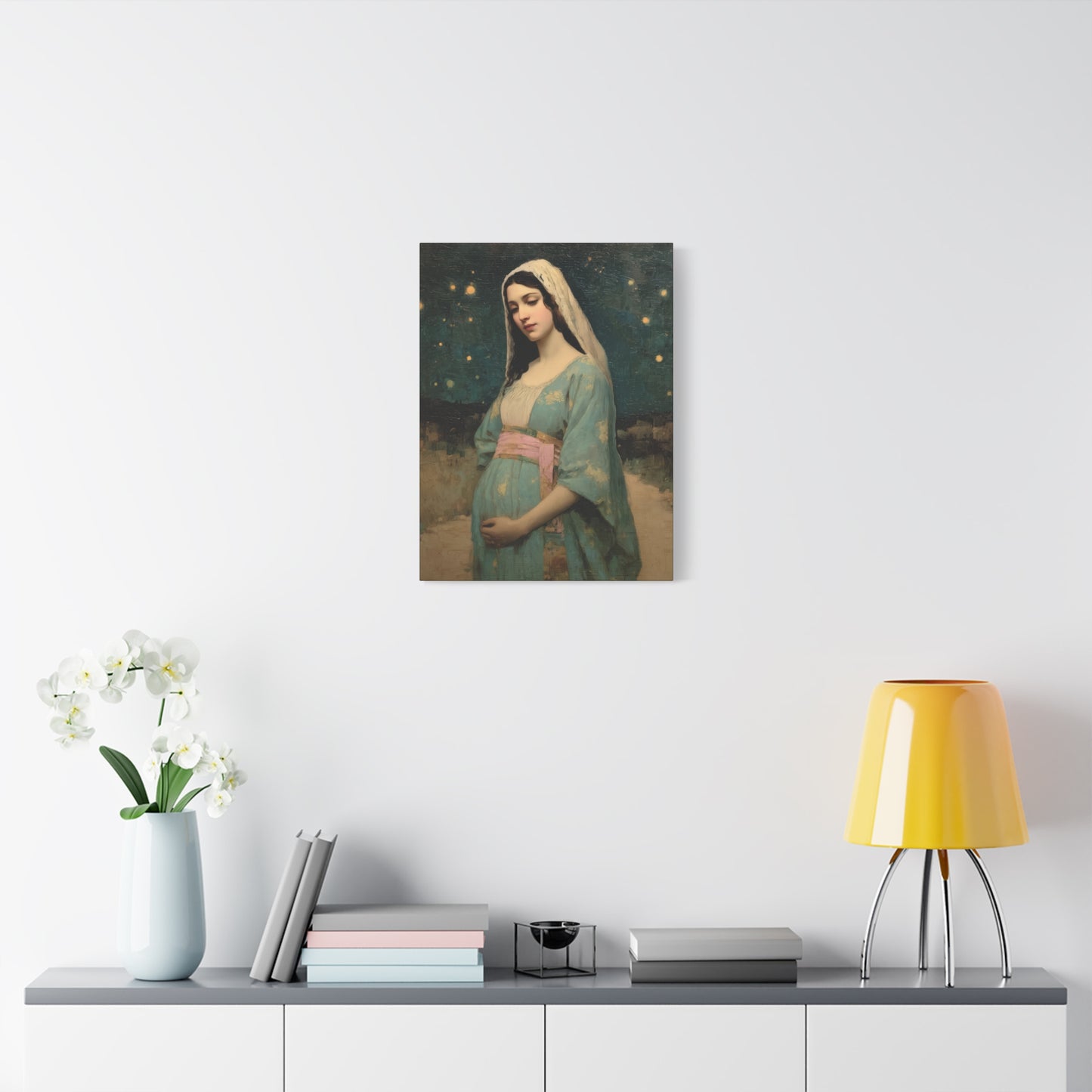 Our Lady of 'O' - Our Lady of Expectation - Mother Mary - Marian Art - Gallery Wrapped Canvas - Print - Catholic Art Print