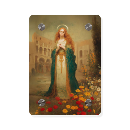 Saint Justina Wall Art Panel - Ready to Hang Acrylic Print - Catholic Saint Art - Patron Saint Print - Martyr Art