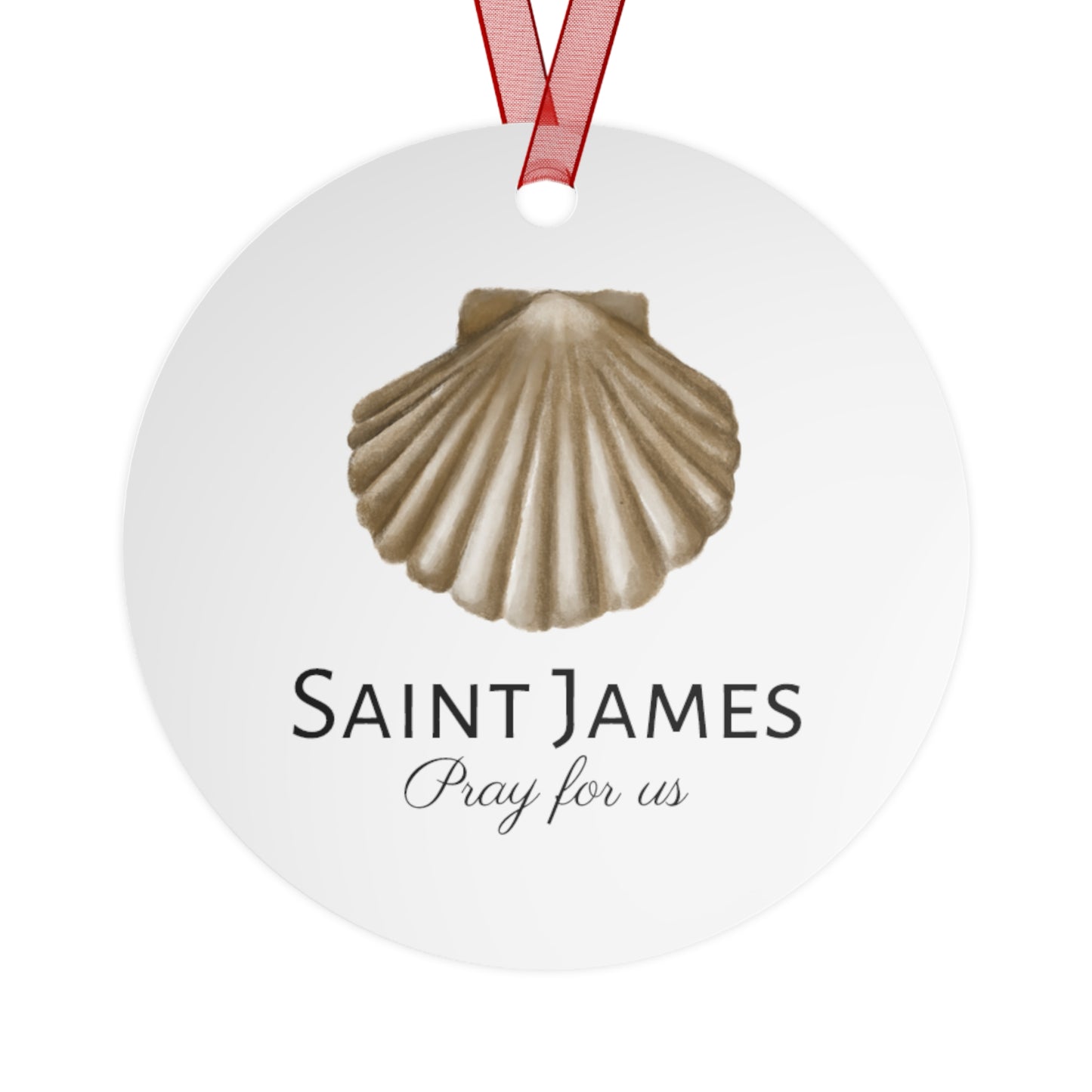 Saint James the Greater - Apostle Metal Ornament - Religious Holiday Christmas Keepsake - Religious Catholic Tree Ornament - Christmas Gift