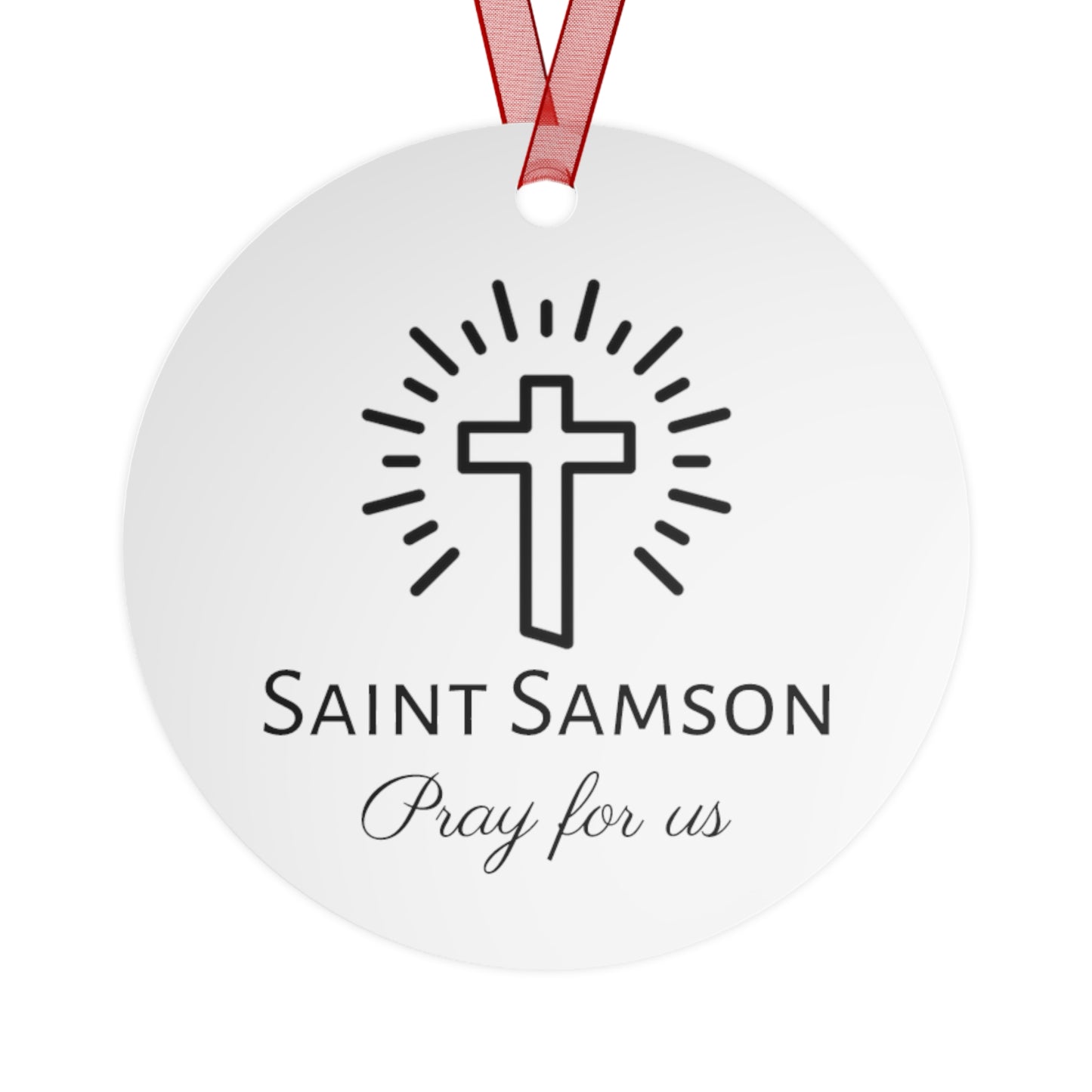 Saint Samson of Dol Metal Ornament - Religious Holiday Christmas Ornament and Keepsake - Catholic Keepsake - Religious Gift