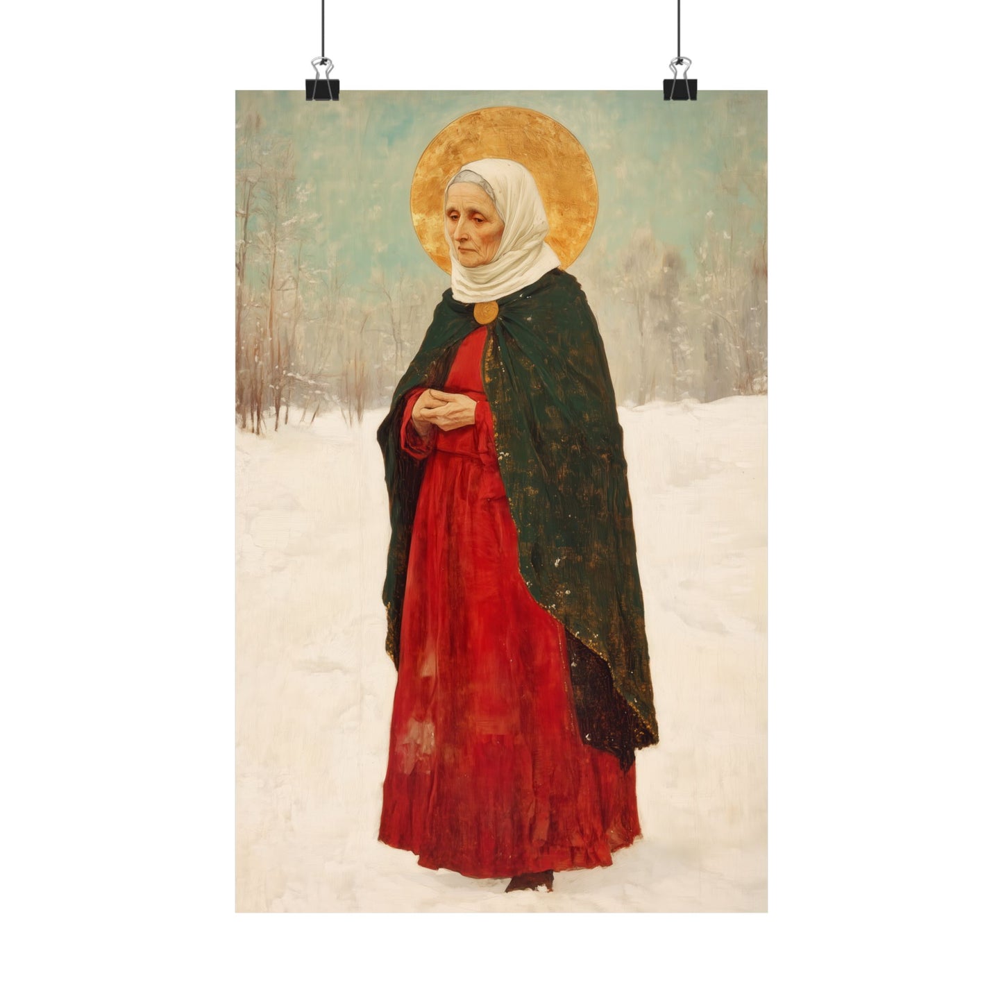 Saint Xenia - Russian Saint Art - Sanctified Souls Print - Multiple Sizes - Premium Matte Vertical Posters