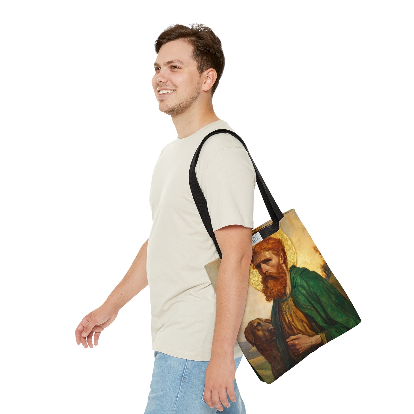 Saint Andrew the Scot Tote Bag - Large Medium Small Faith Art Bag - Catholic Faith Purse - Religious - Reusable - Prayer Bag