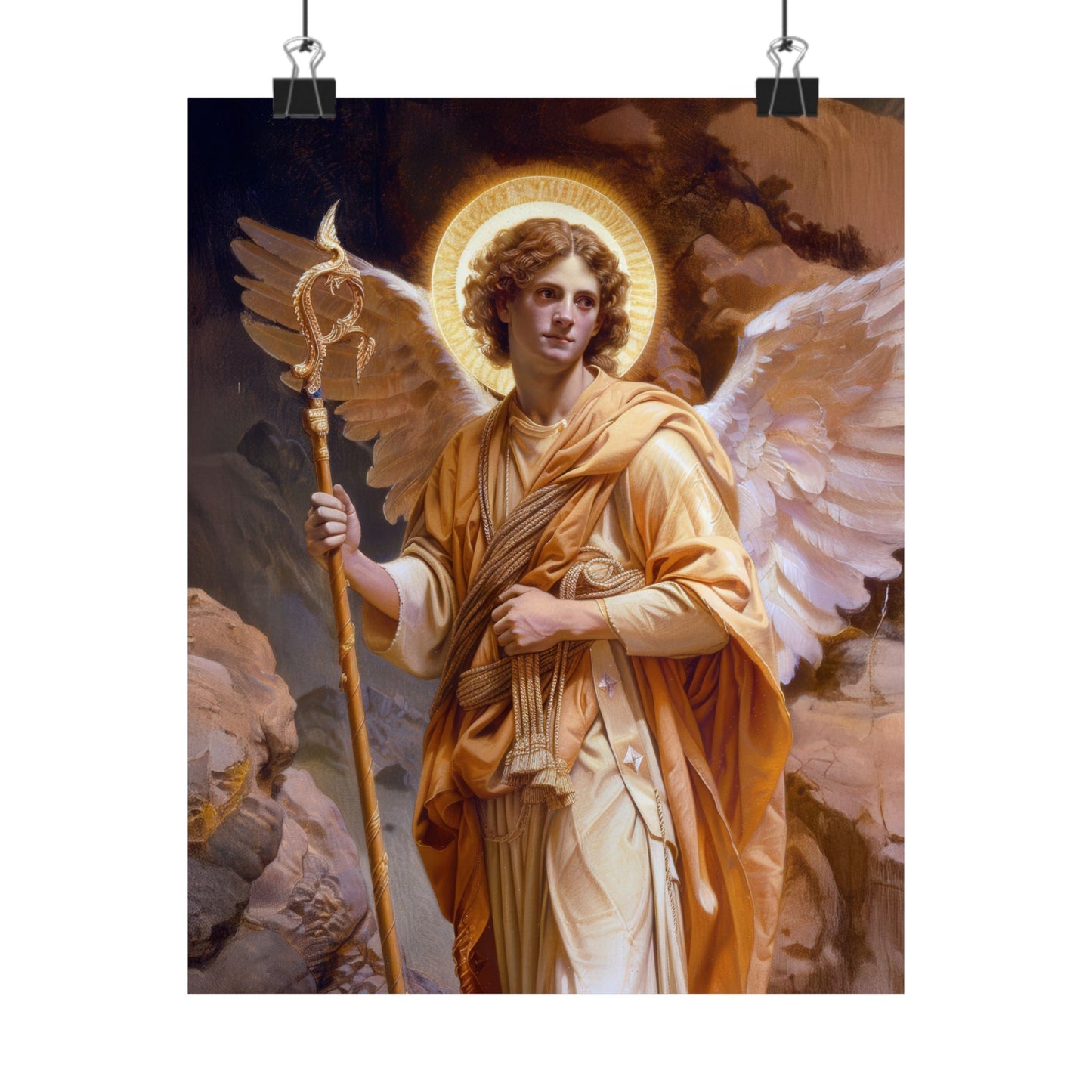 Saint Raphael the Archangel - Sanctified Souls Print - Multiple Sizes - Premium Matte Vertical Posters