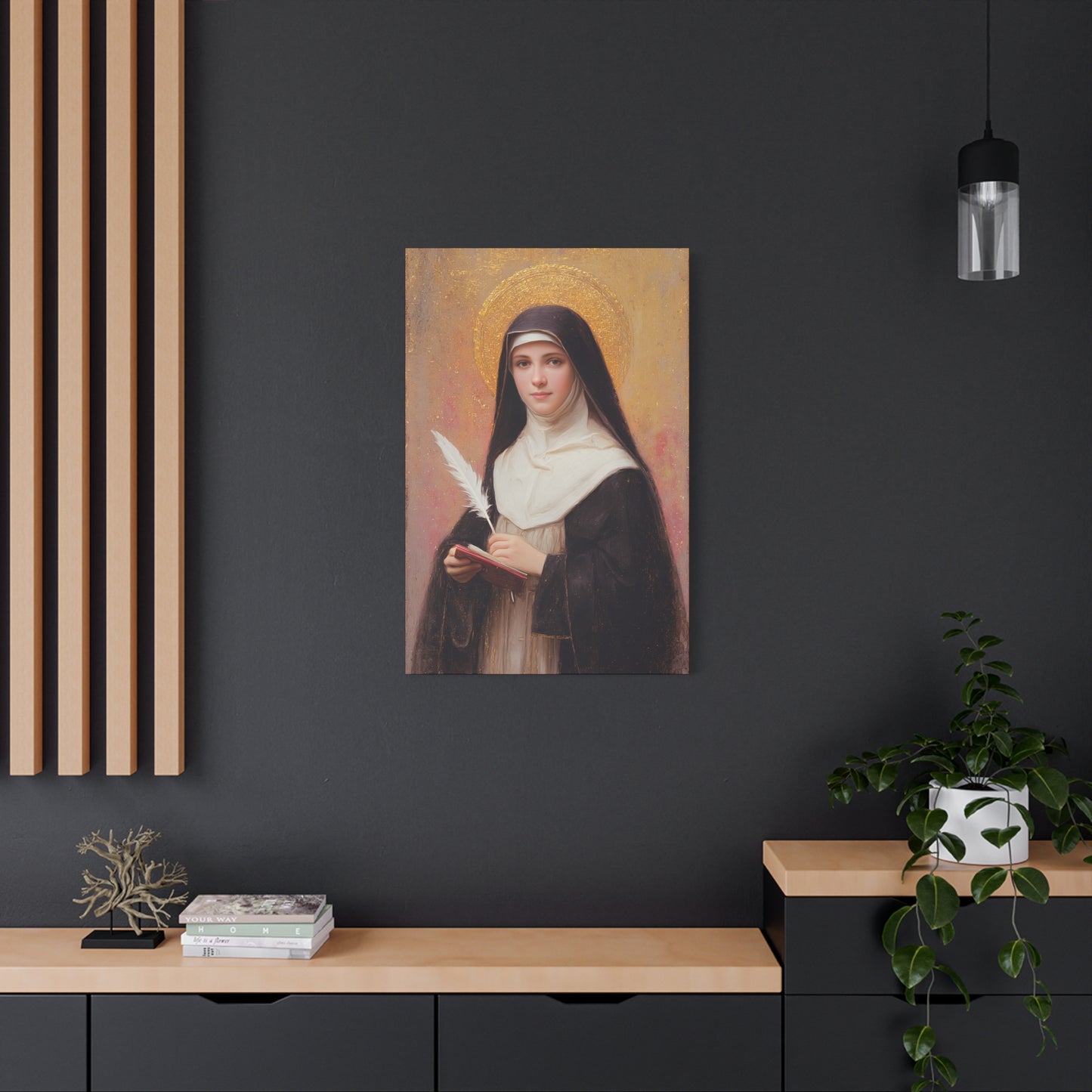 Saint Mechtildis / Mechtide of Hefta / Mechthild of Hackeborn - Gallery Wrapped Canvas - Print - Religious Art for your Home - Catholic Art