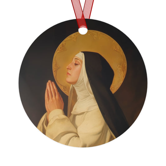 Saint Lutgardis Metal Ornament - Religious Holiday Christmas Ornament and Keepsake - Catholic Religious Keepsake