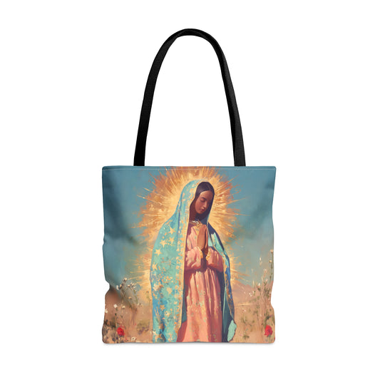 Our Lady of Guadalupe - Tote Bag - Large Medium Small Faith Art Bag - Catholic Faith Purse