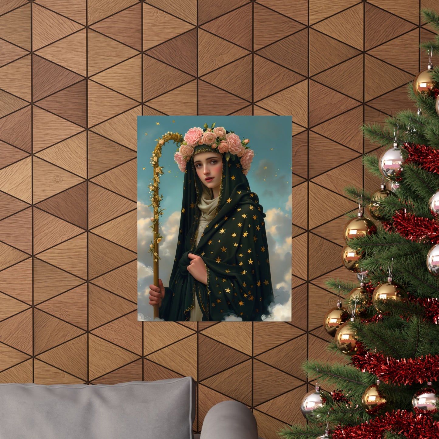 Saint Aldegund / Saint Aldegundis  - Sanctified Souls Print - Multiple Sizes - Premium Matte Vertical Posters
