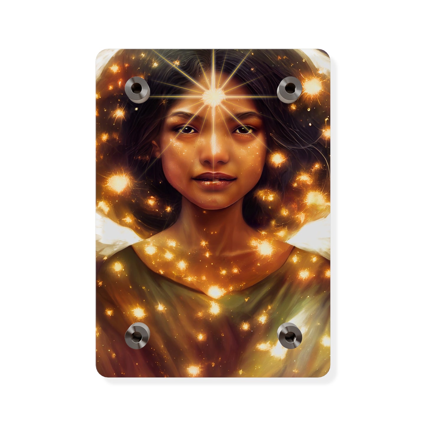 Uriel Acrylic Wall Art Panel - Ready to Hang Acrylic Print - Guardian Angel Art - Divine Magic Angel Oracle Art - Spiritual based work
