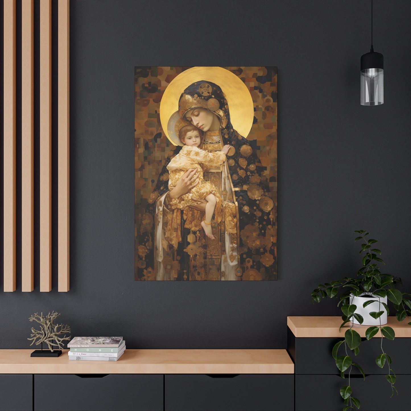 The Light of Love - Museum Wrapped Canvas - Sanctified Souls Print - Religious Art for your Home - The Virgin Mary and The Christ Child