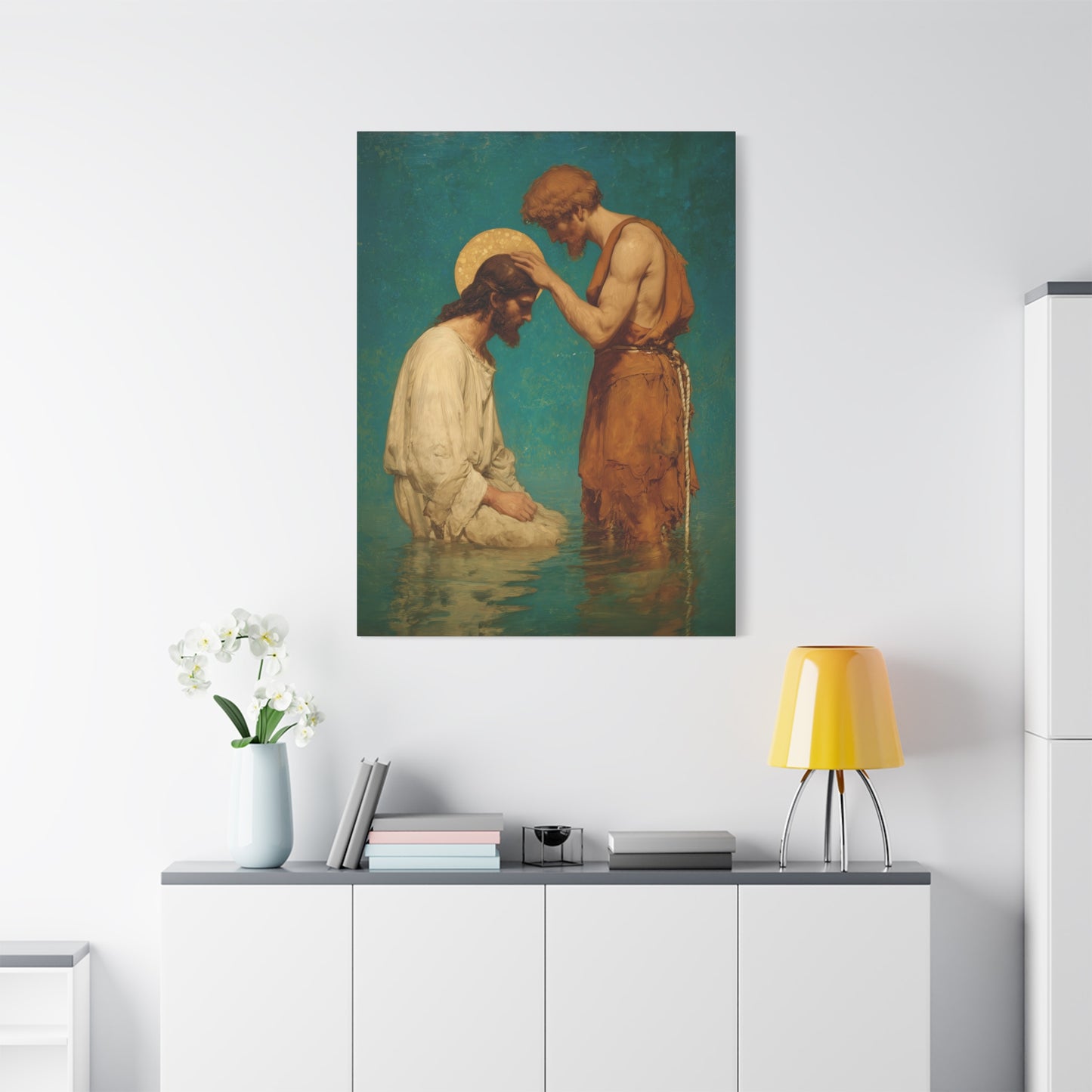 Saint John the Baptist, The Prophet and the Promise - Museum Wrapped Canvas - Print - Religious Art for your Home - Christian print