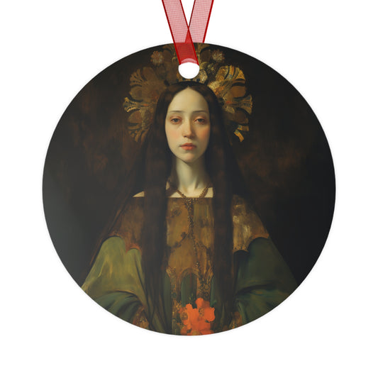 Saint Elizabeth of Portugal Ornament - Religious Holiday Christmas Ornament and Keepsake - Double sided Keepsake Religious Ornament