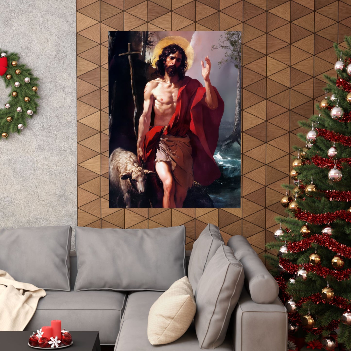Saint John the Baptist  - Sanctified Souls Print - Multiple Sizes - Premium Posters - Catholic Art - Christian Home Decor Artwork