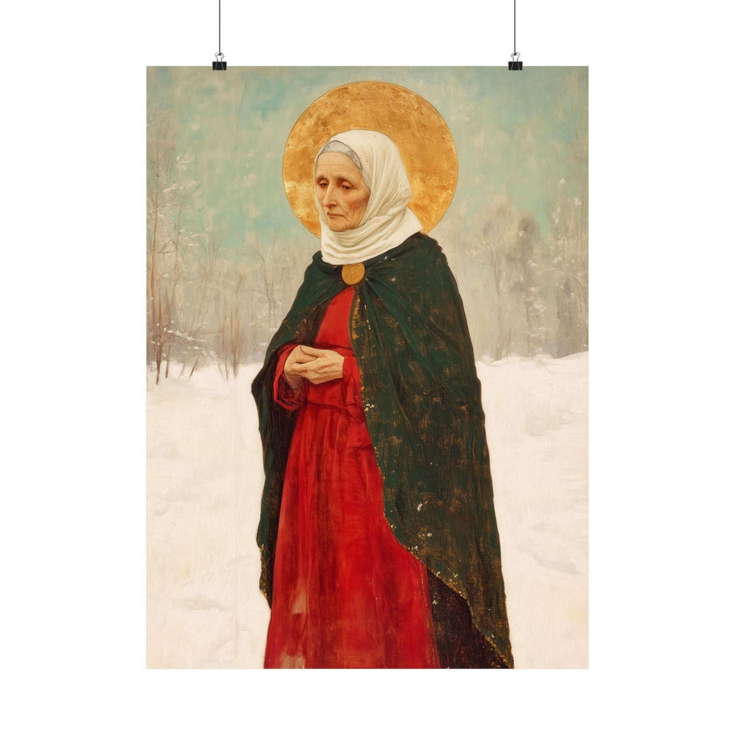 Saint Xenia - Russian Saint Art - Sanctified Souls Print - Multiple Sizes - Premium Matte Vertical Posters