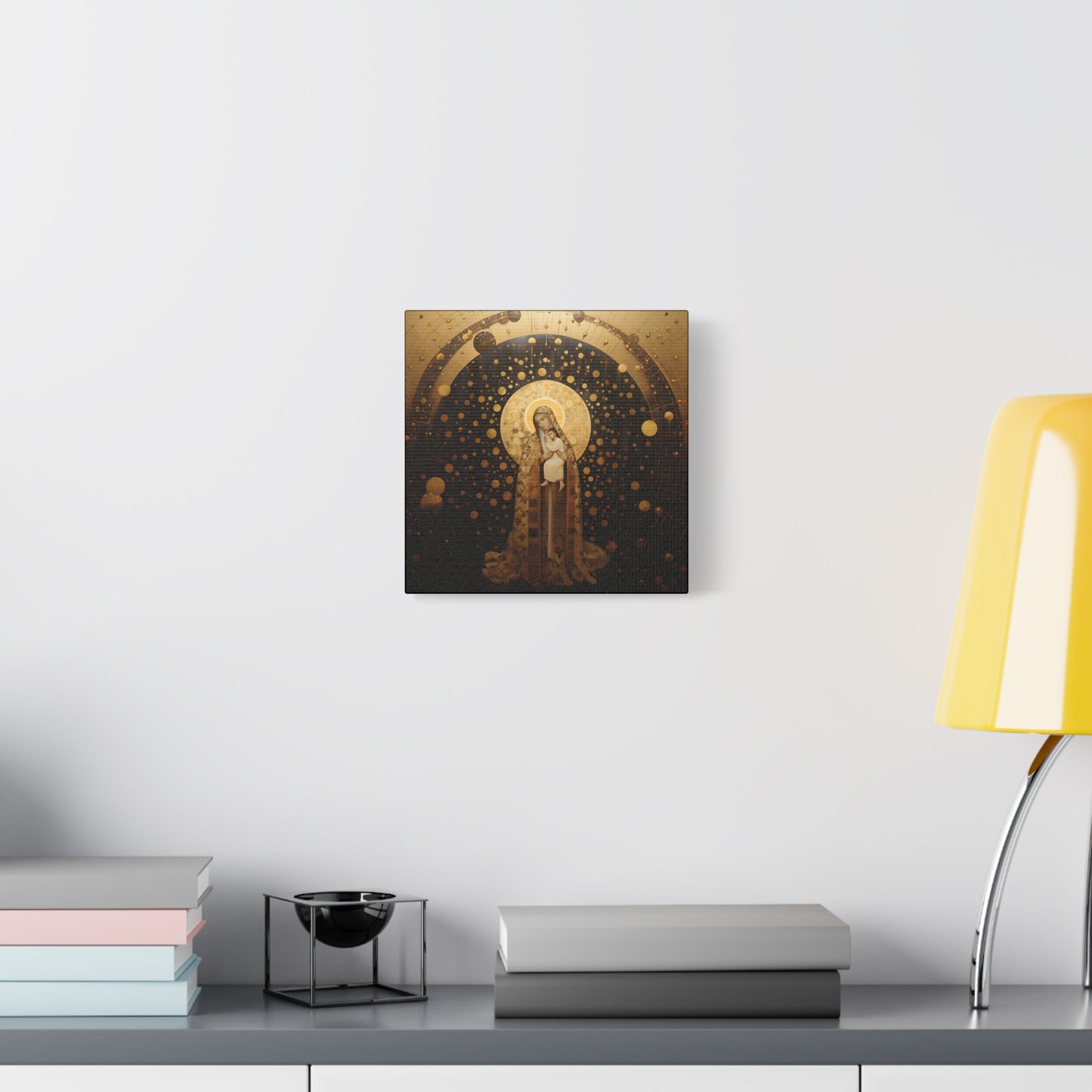 The Golden Mary - Mary the Blessed Virgin - Gallery Wrapped Canvas - Sanctified Souls Print - Religious Art for your Home - Pop Art