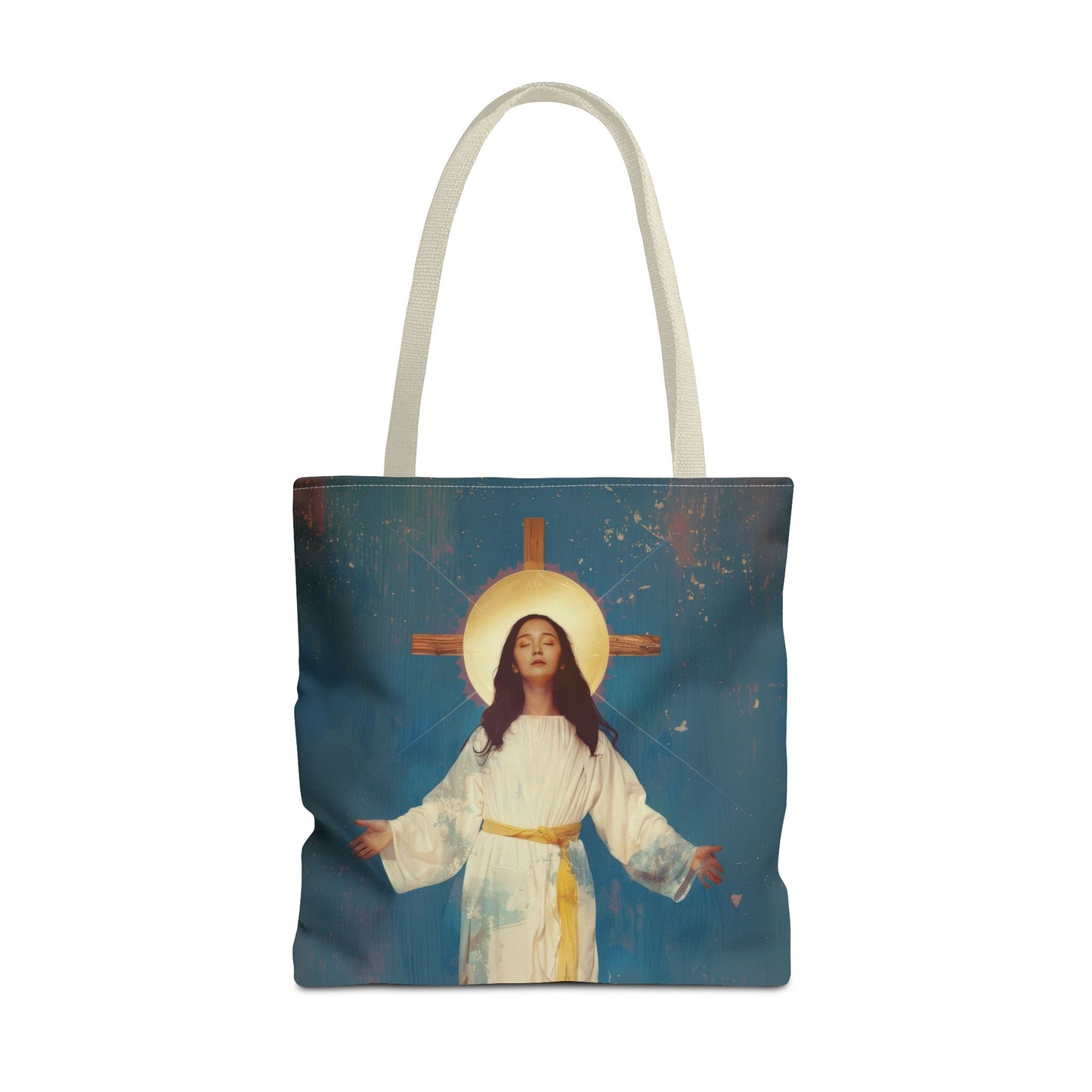 Our Lady of Akita - Mother Mary - Tote Bag - Large Medium Small Faith Art Bag - Re-usable Tote Purse - Double Sided