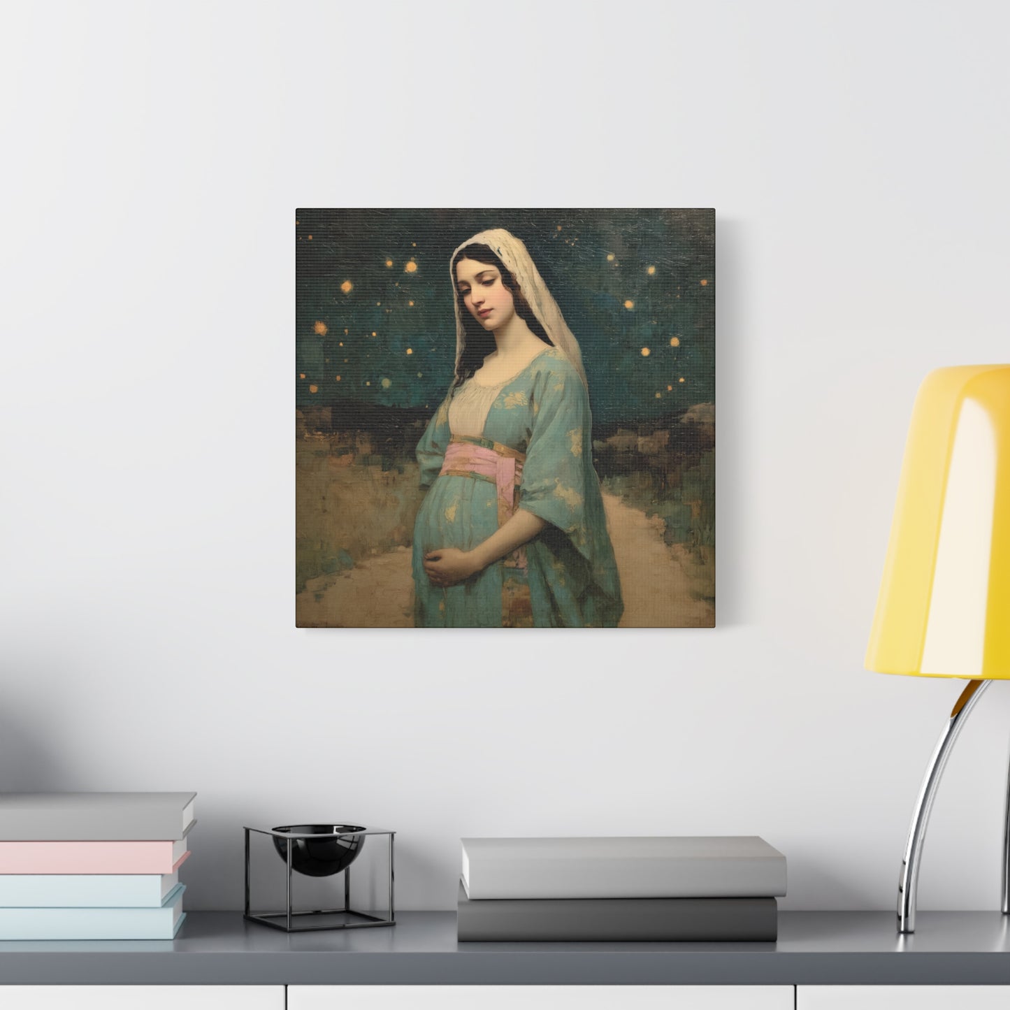 Our Lady of 'O' - Our Lady of Expectation - Mother Mary - Marian Art - Gallery Wrapped Canvas - Print - Catholic Art Print