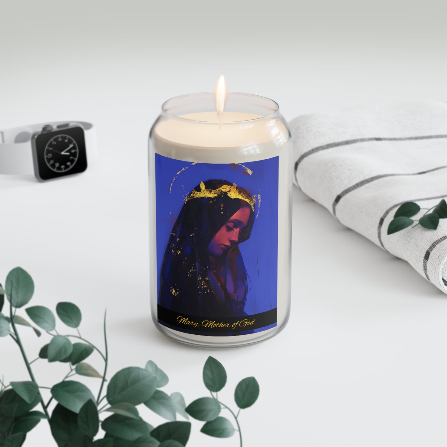 Mary, Mother of God - Queen of Heaven and Earth - Scented Prayer Candle, 13.75oz -  Candle - Catholic Art - prayer room Scented Candle