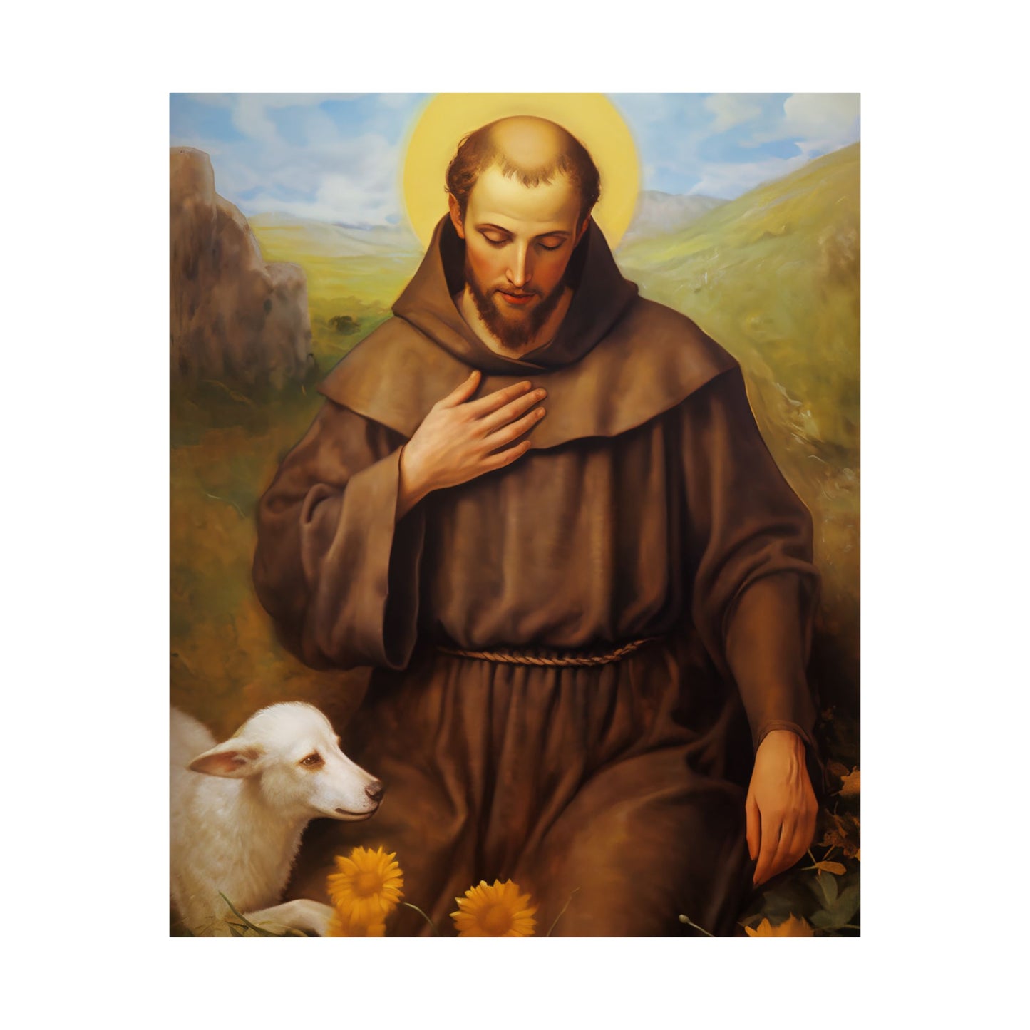 Saint Francis of Assisi - Sanctified Souls Print - Multiple Sizes - Premium Matte Vertical Posters