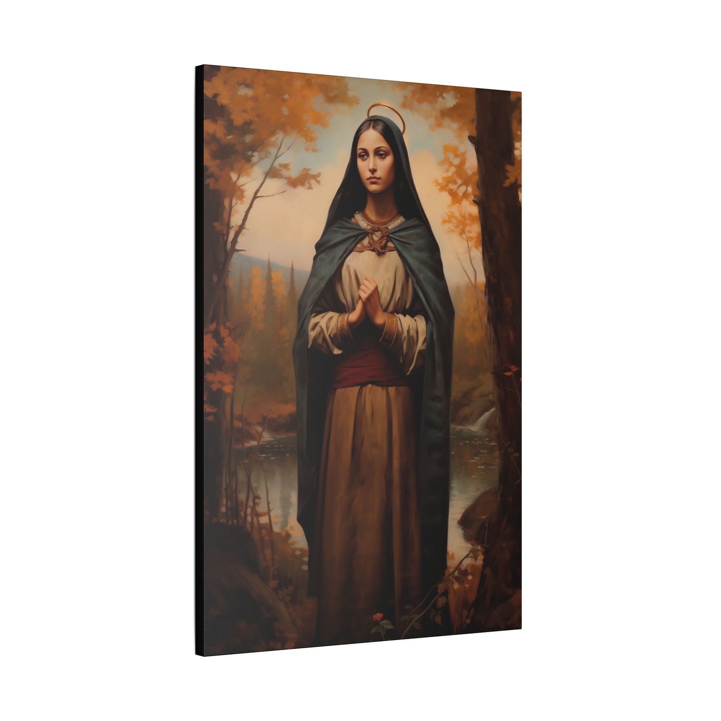 Saint Kateri Tekakwitha -  Museum Wrapped Canvas - Sanctified Souls Print - Religious Art for your Home