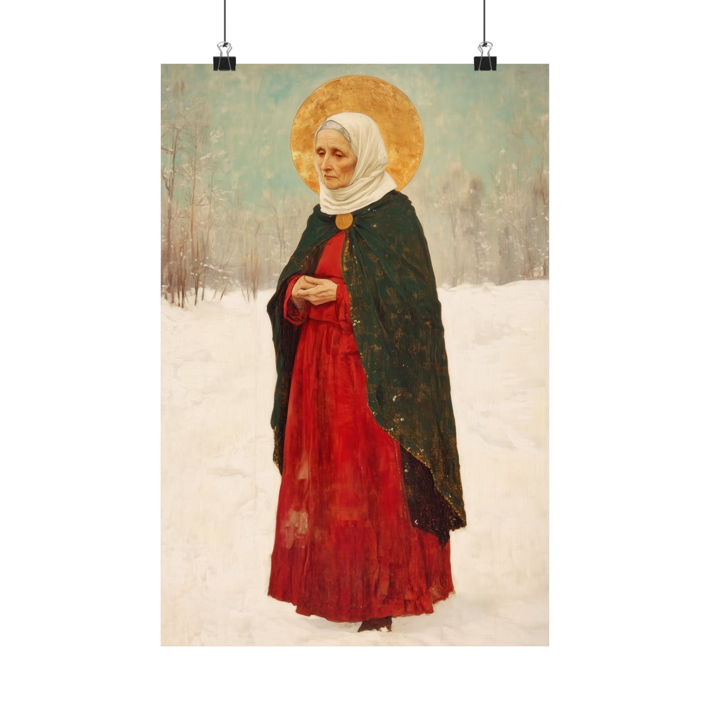 Saint Xenia - Russian Saint Art - Sanctified Souls Print - Multiple Sizes - Premium Matte Vertical Posters