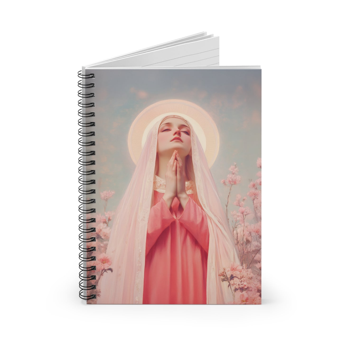 Saint Illuminata - Sanctified Souls Art - Religious Based Notebook - Spiral Notebook