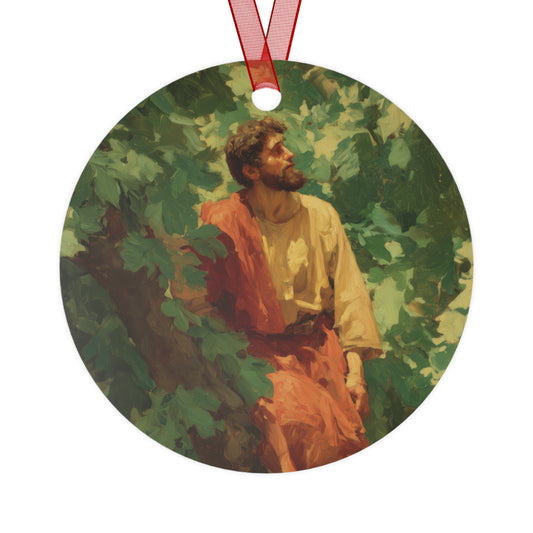 Zacchaeus - Metal Ornament - Religious Holiday Christmas Ornament and Keepsake