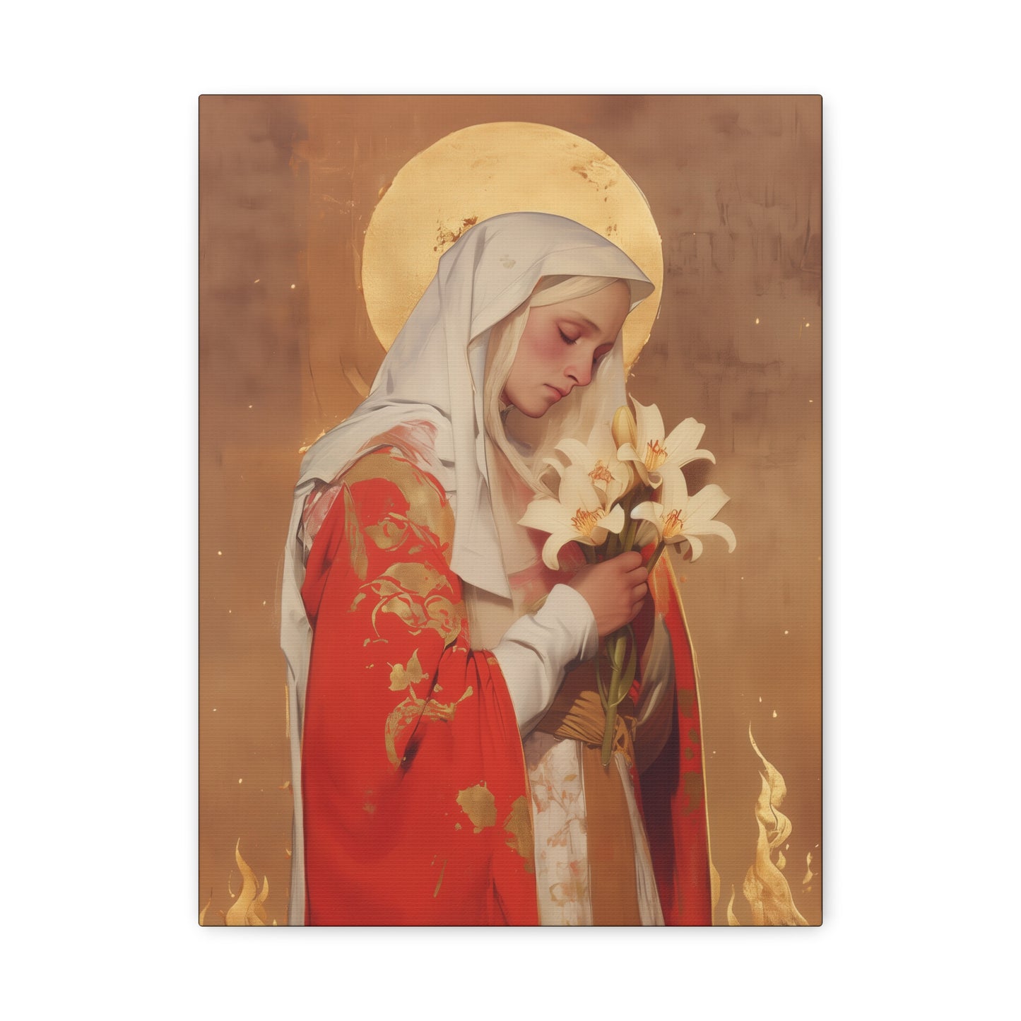 Saint Faith of Agen - Gallery Wrapped Canvas - Print - Religious Art for your Home - Catholic Art