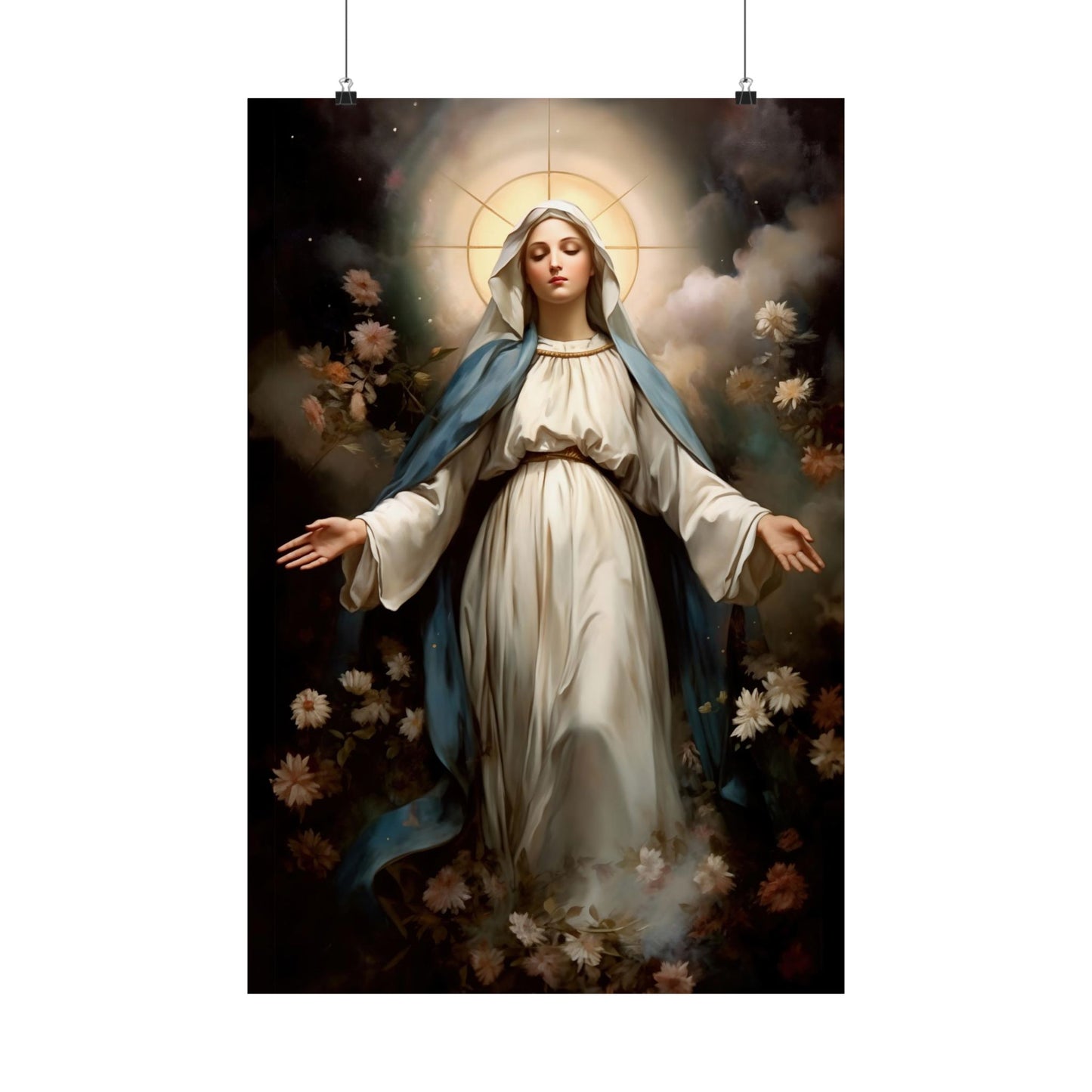 Ethereal Beauty - The Immaculate Mother - Sanctified Souls Print - Multiple Sizes - Premium Matte Vertical Posters - Immaculate Mary