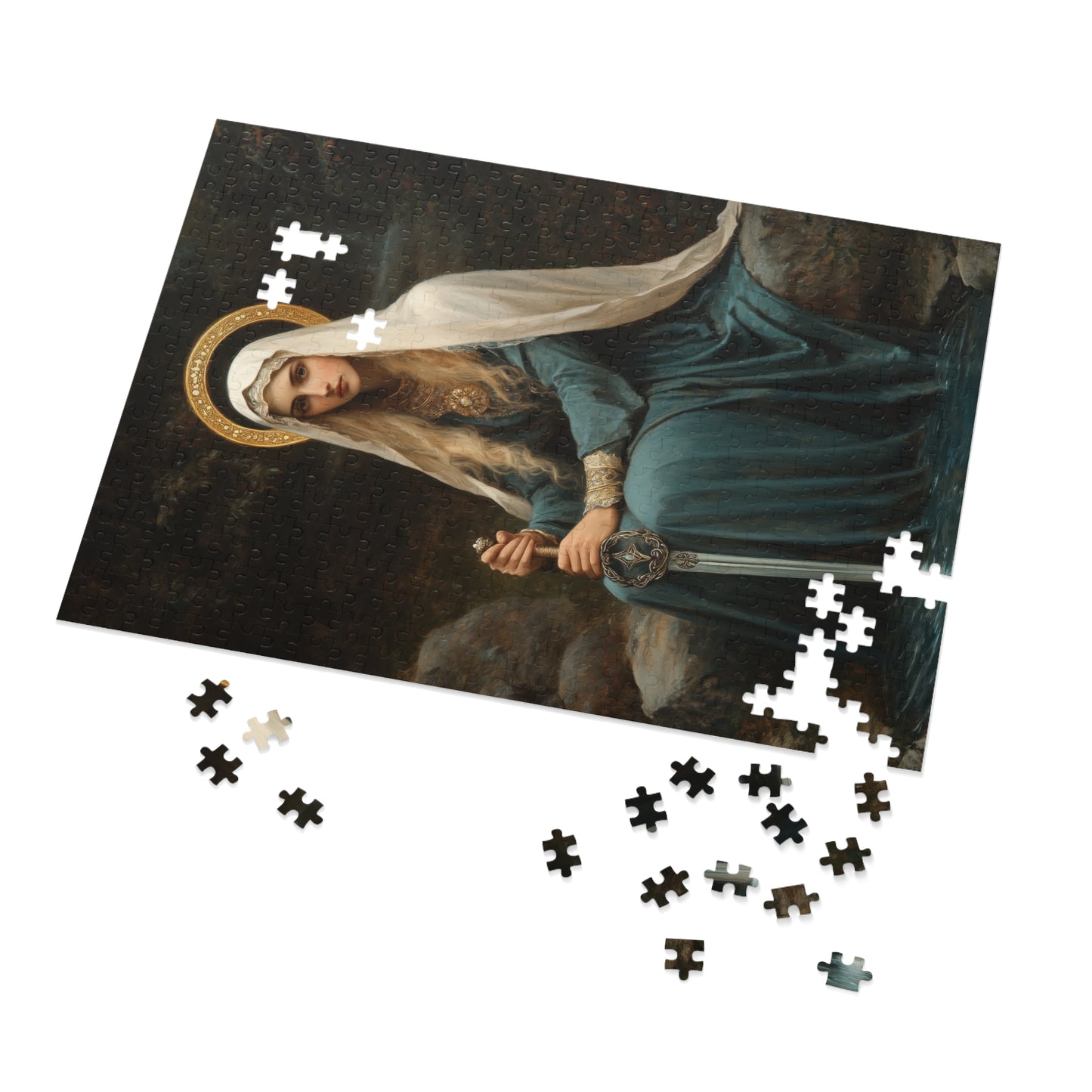 Saint Winifred - Puzzle and Keepsake Tin - Religious (30, 110, 252, 500,1000) - Religious Puzzle - Gifts for Catholic Families