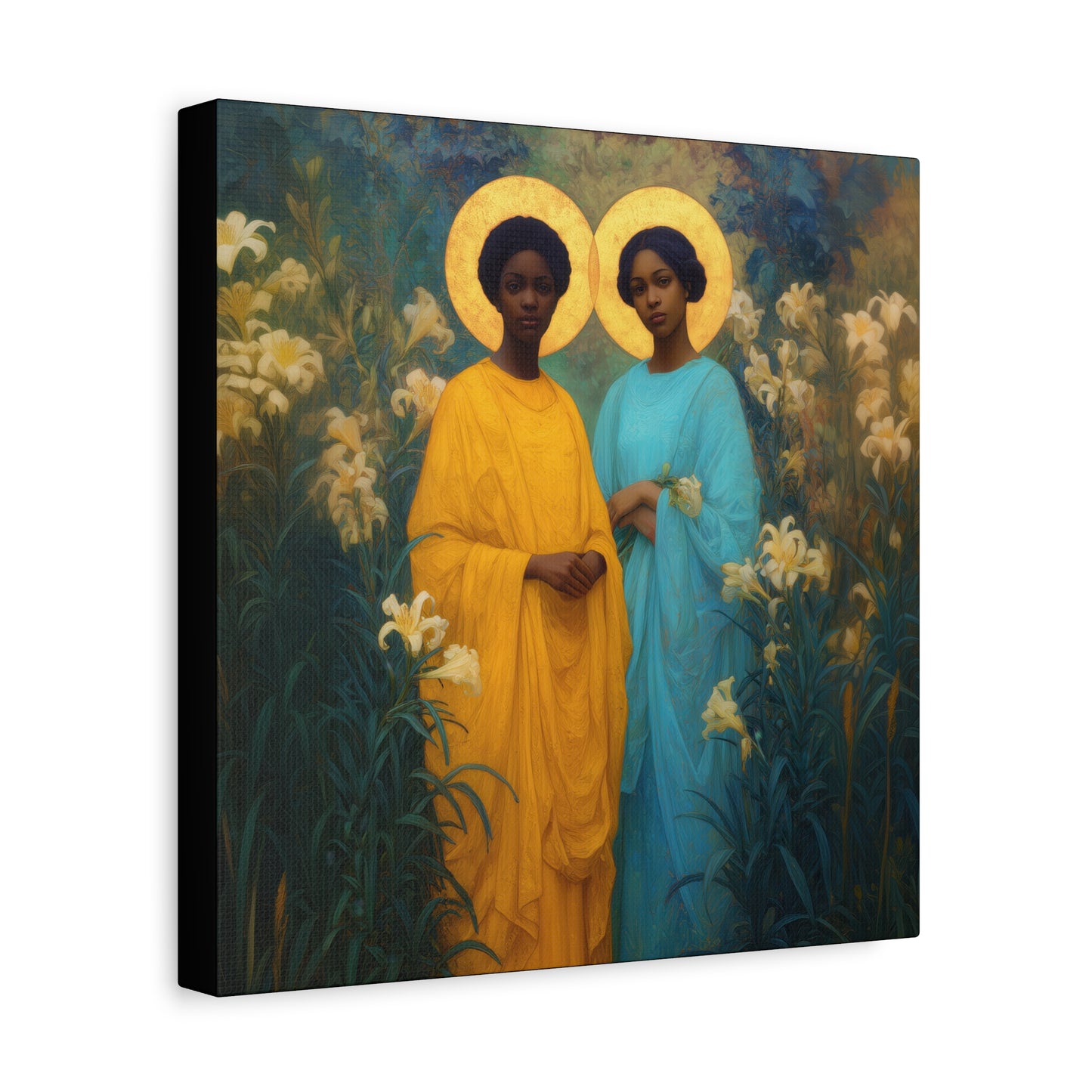 Saint Perpetua and Saint Felicity -  Museum Wrapped Canvas - Sanctified Souls Print - Religious Art for your Home - Catholic Saint Art