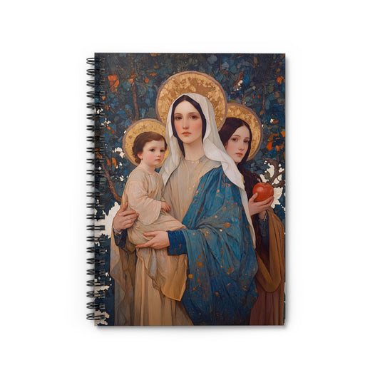 New Eve / Mary, The New Eve - Mother Mary Title - Marian Art - Journal - Spiral notebook - Religious Based Notebook