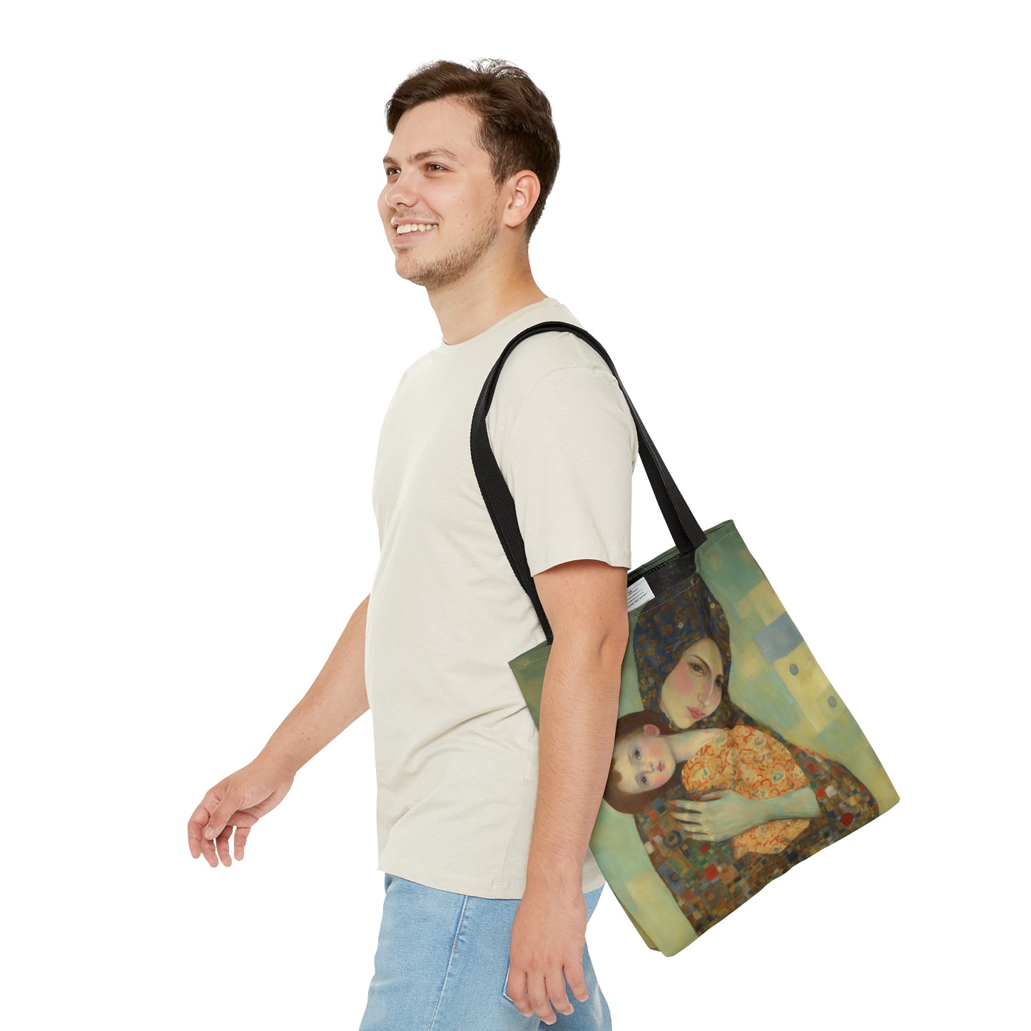 Cherished Blessing - Mary with Her Son Tote Bag - Large Medium Small Faith Art Bag - Re usable Tote Purse - Double Sided - Catholic Art Bag